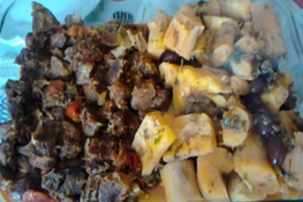 Carne de sol com mandioca