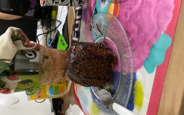 Bolo na caneca integral com calda