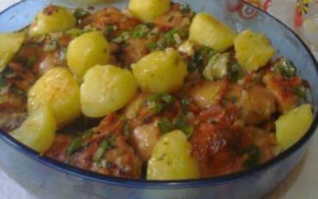 Coxinha de frango assado com batata