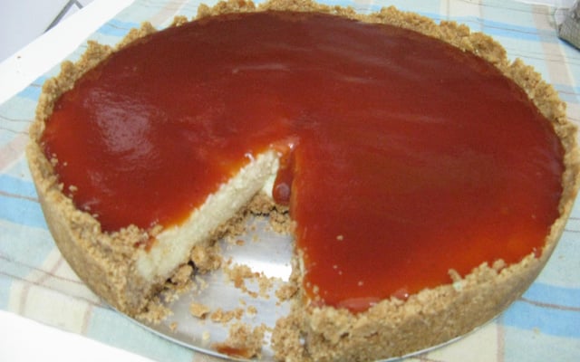 Receita de cheesecake - feito com ricota