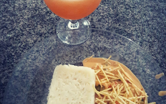 Strogonoff de camarão rápido