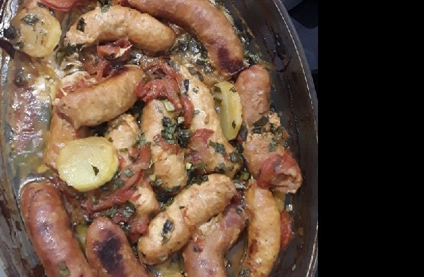 linguiça de frango ao forno