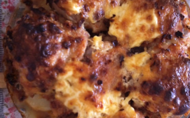 Filé de frango com creme de cebola