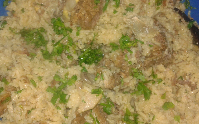 Arroz com suã de porco