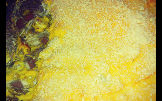 Escondidinho de carne laranja