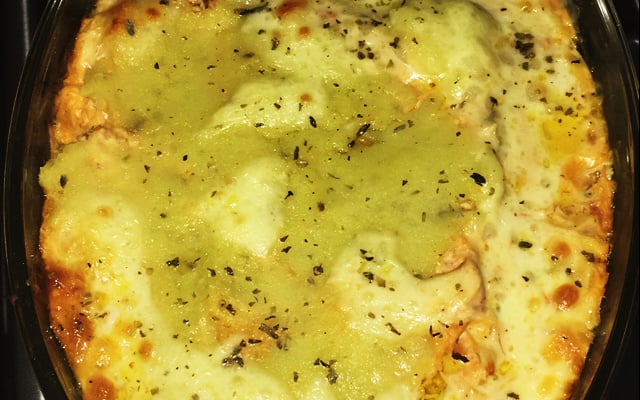 Escondidinho de frango com batata doce fit