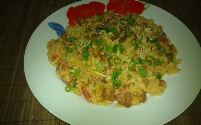 Risoto de calabresa