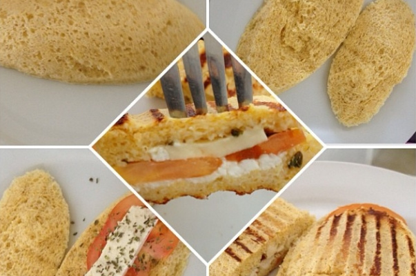 Pão de micro-ondas de aveia e milho