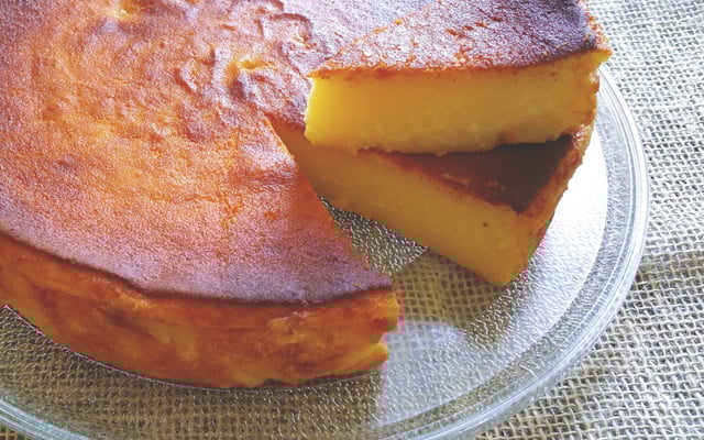 Bolo de aipim feito no liquidificador