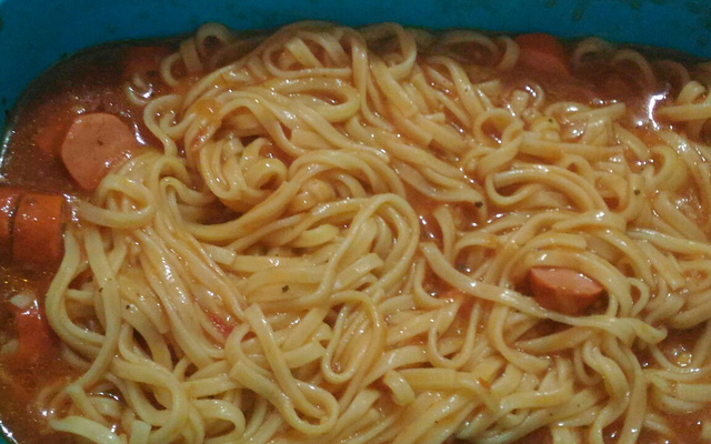 Macarrão de microondas - o verdadeiro