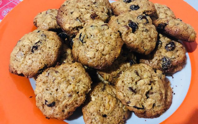 Cookies de aveia e mel