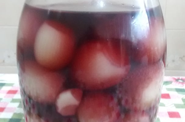 Cebola em conserva com vinho