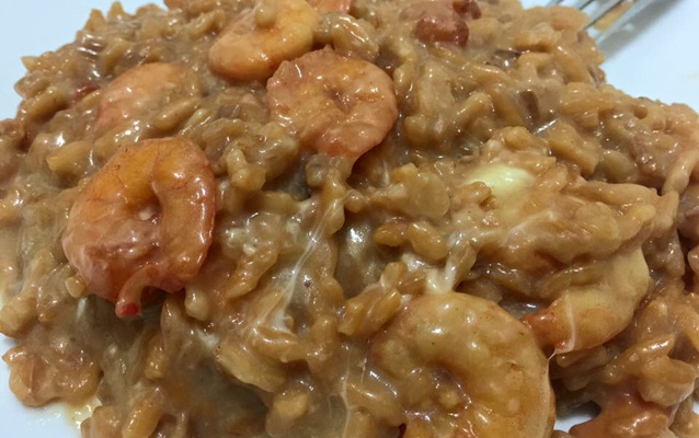 Risoto de camarão do Raul