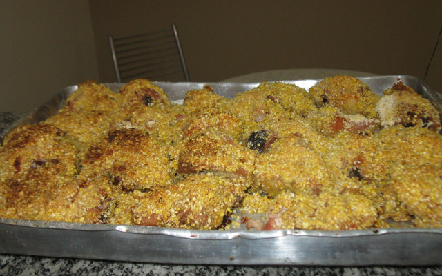 Frango com farinhas da Elaine