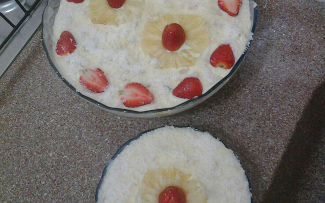 Pavê morango com coco