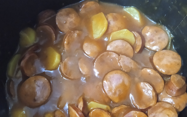 Linguiça calabresa com batata