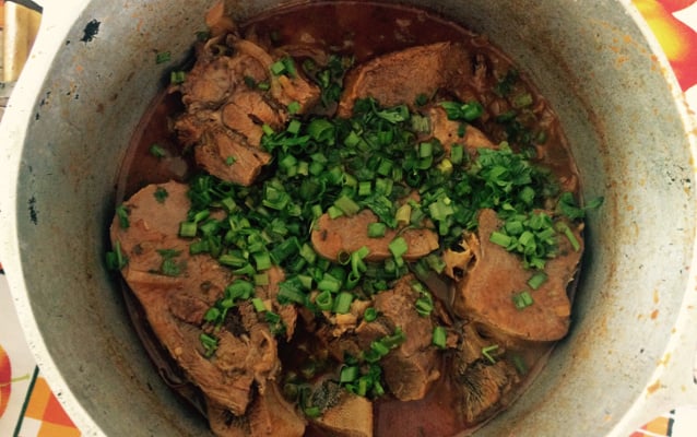 Língua de boi ao molho