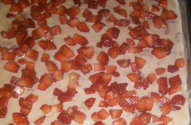 Torta de bolacha de morango