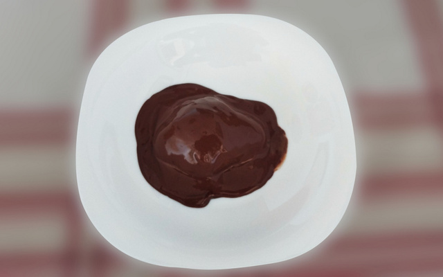 Pera ao creme de capuccino