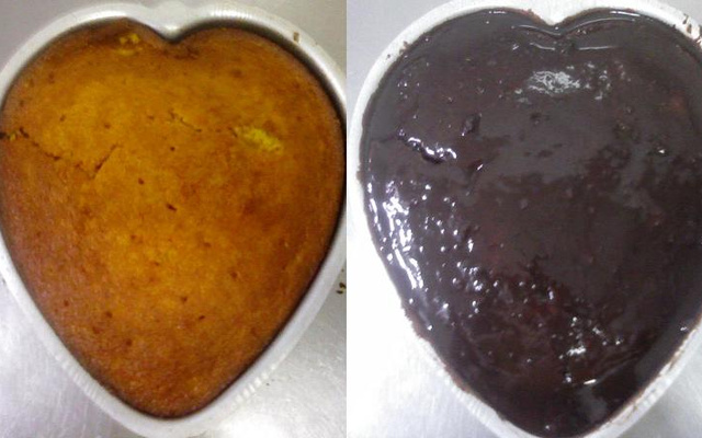 Bolo de cenoura com cobertura de chocolate