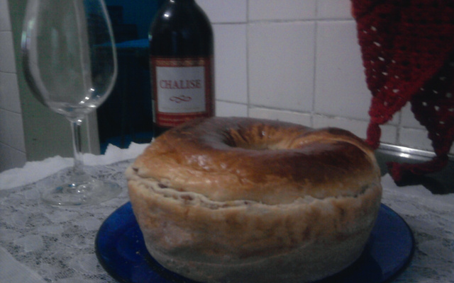 Pão de linguiça e cebola