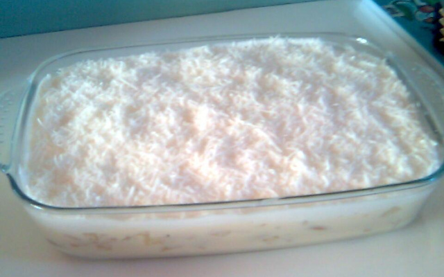 Pavê de abacaxi véu de noiva