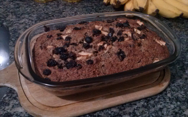 Bolo diet de banana, sem farinha e sem açúcar