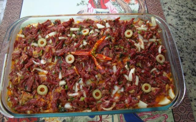 Souflé de abóbora com carne seca do Lúcio Cezar