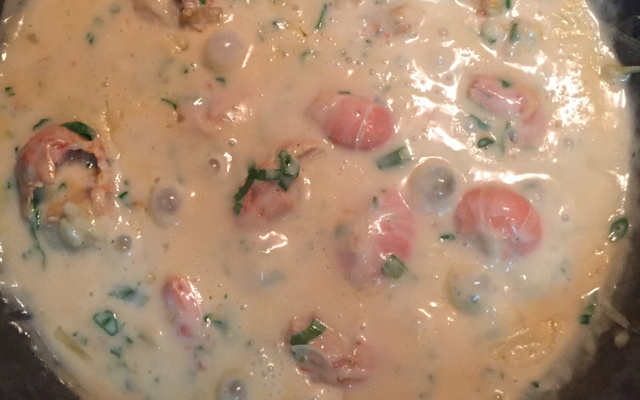 Lagostin ao requeijão