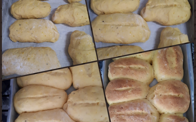 Pão de abóbora Cabotiã (abóbora  japonesa)