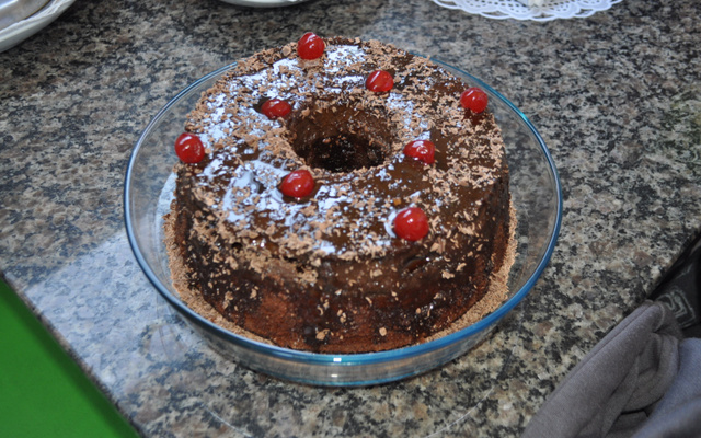 Bolo pudim de chocolate