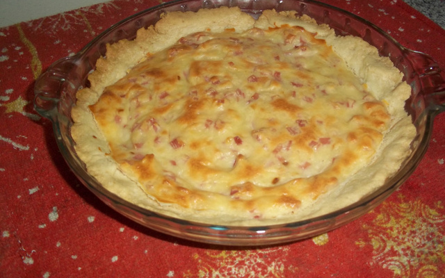 Quiche de queijo e presunto