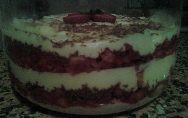 Pavê morango e chocolate