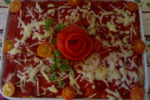 Lasanha de Frango com Pão