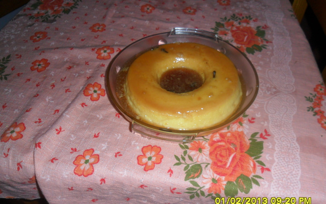 Pudim de milho com leite condensado