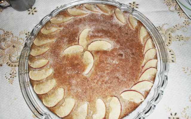 Bolo de maçã Flor