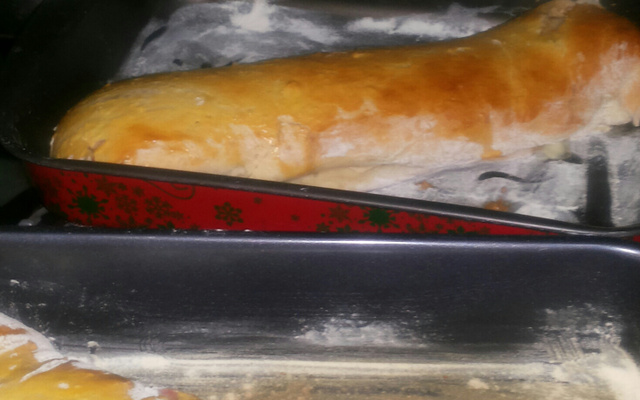 Pão recheado com presunto