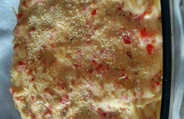 Macarrão com alho poró