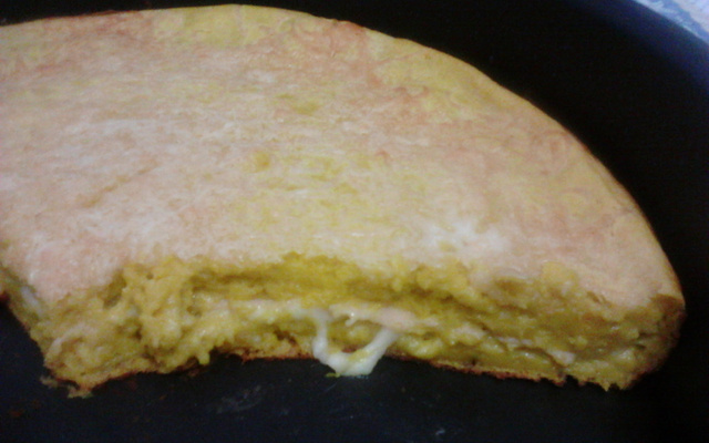 Torta de abóbora cabotiã (abóbora japonesa) salgada de liquidificador