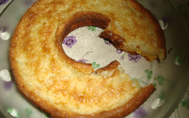 Bolo cremoso de fubá