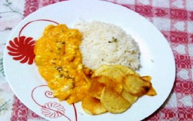 Frango ao molho de abóbora cabocha e requeijão