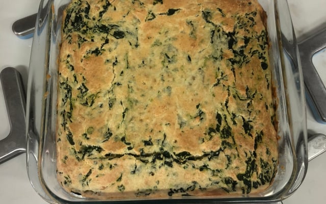 Torta de espinafre de liquidificador