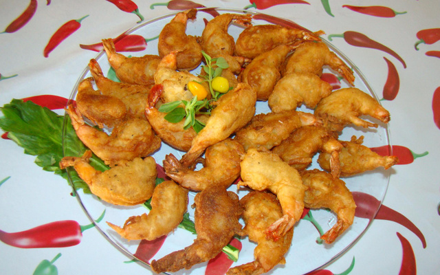 Camarão empanado à chinesa