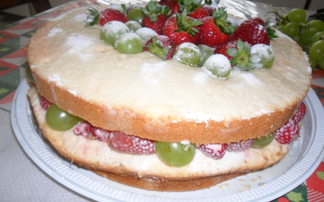 Bolo Natal tropical nevado