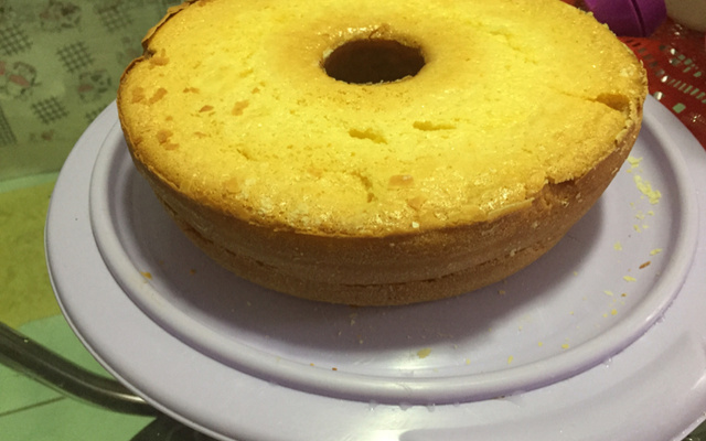 Bolo de milho feito com cuscuz