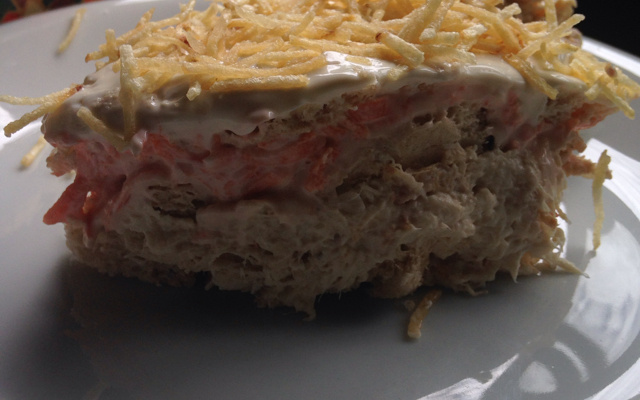 Deliciosa torta de sanduíche natural