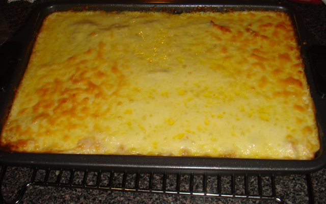 Frango com batata ao molho branco