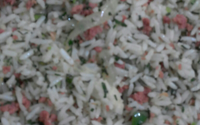 Arroz simples com couve