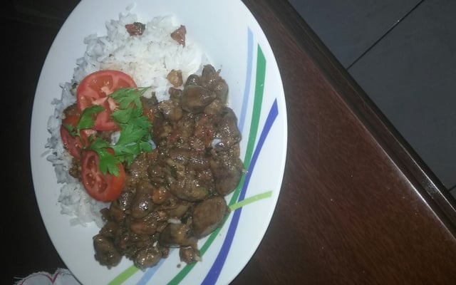 Coração de galinha refogado