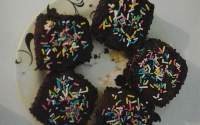 Cupcake de chocolate no micro-ondas